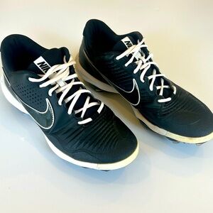 Mens Nike Alpha Huarache 3 Varsity Low Baseball Metal Cleats Black